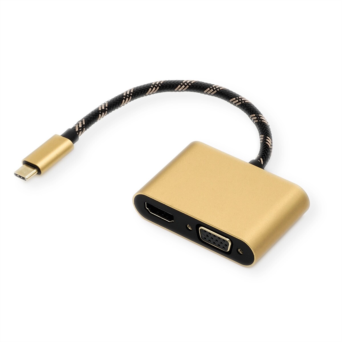 ROLINE GOLD Display Adapter USB Typ C - VGA + HDMI Image