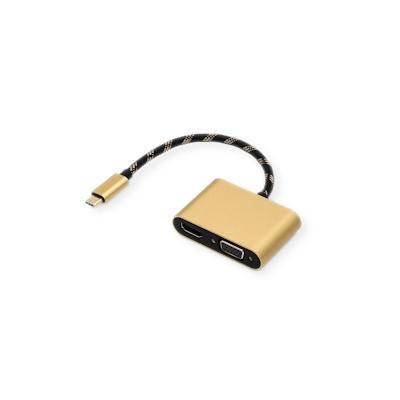 ROLINE GOLD Display Adapter USB Typ C - VGA + HDMI