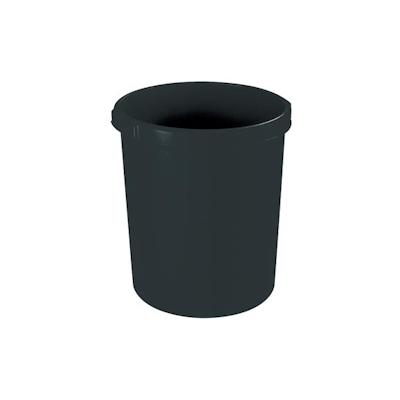 HAN Papierkorb KLASSIK schwarz 30 Liter Griffrand und Griffmulden
