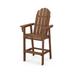 POLYWOOD® Vineyard Curveback Adirondack Outdoor Bar Chair Plastic in Brown | 54.75 H x 28.25 W x 31 D in | Wayfair ADD602TE