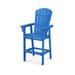 POLYWOOD® Nautical Curveback Adirondack Outdoor Bar Chair Plastic in Blue | 54.38 H x 28.25 W x 30.5 D in | Wayfair ADD612PB