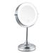 Rucci Lighted Magnifying Makeup/Shaving Mirror Metal in Gray | 13.5 H x 6.75 W x 6.75 D in | Wayfair M401/PC