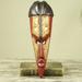 Bungalow Rose Original African Mask Wall Decor, Wood in Black/Brown/Red | 12.5 H x 4.1 W x 2.2 D in | Wayfair AC9B1FB40A33466F8C3AC66B671CB702
