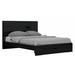 Orren Ellis Aviara Solid Wood & Platform Bed w/ Mattress Wood & Upholstered/ in Black | 43 H x 60 W x 80 D in | Wayfair