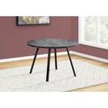 Williston Forge Marinelli Dining Table, 48" Round, Small, Kitchen, Dining Room, Metal, Laminate, Contemporary, Modern Wood in Black | Wayfair