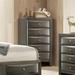 Red Barrel Studio® Lasell 5 Drawer Chest Wood in Gray/Brown | 48 H x 32 W x 17 D in | Wayfair 7ECE2749ECFC47F59534C6814D57B251