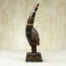 World Menagerie Pomroy Odo Mask Figurine Wood/Metal in Brown/Gray | 16 H x 5 W x 2.8 D in | Wayfair 286300