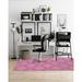Bungalow Rose Diethardt Straight Rectangular Chair Mat in Pink/White | 96 W x 120 D in | Wayfair 73F33A886D9349D8A060EFA4451D9A3D