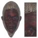 World Menagerie Fisherman Akan Wood Mask Wall Décor in Brown/Red/White | 19 H x 6.8 W x 2.8 D in | Wayfair 145707