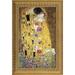 Vault W Artwork The Kiss, 1908 by Gustav Klimt Framed Painting Print Canvas in Brown/Indigo/Yellow | 59.5 H x 39 W x 1 D in | Wayfair P01565