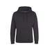 Just Hoods By AWDis JHA001 Men's 80/20 Midweight College Hooded Sweatshirt in Black Smoke size 2XL | Ringspun Cotton