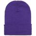 Yupoong 1501 Adult Cuffed Knit Beanie Hat in Purple FF1501KC, 1501KC