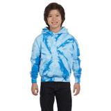 Tie-Dye CD877Y Youth Pullover Hooded Sweatshirt in Spider Baby Blue size Medium 8777Y, T8777Y