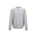 Just Hoods By AWDis JHA030 Adult 80/20 Midweight College Crewneck Sweatshirt in Ash size Small | Ringspun Cotton