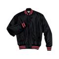 Holloway 229140 Adult Polyester Full Snap Heritage Jacket in Black/Scarlet/White size 2XL | Nylon