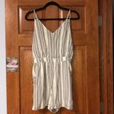 American Eagle Outfitters Pants & Jumpsuits | American Eagle Romper | Color: Cream/Gray | Size: M