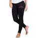 Women's Concepts Sport Black Harvard Crimson Fraction Essential Leggings