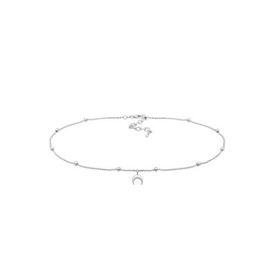 Elli - Astro Kugel Halbmond Choker 925 Sterling Silber Ketten 1 ct Damen