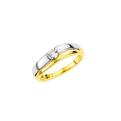 amor - Ring für Damen, Gold 333, Zirkonia synth. Ringe 1 ct Weiss