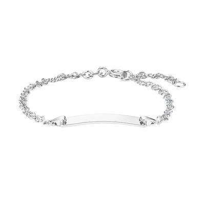 amor Identarmband Silber Weiss
