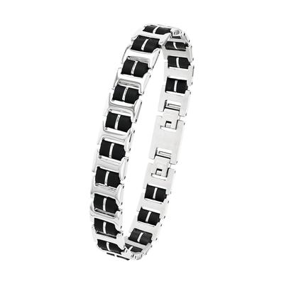 amor - Armband für Herren, Edelstahl Herrenschmuck 1 ct Weiss