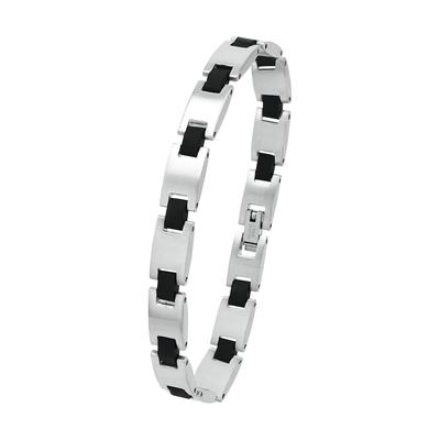 amor - Armband für Herren, Edelstahl Herrenschmuck 1 ct Weiss