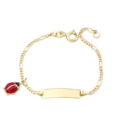 amor - Identarmband für Mädchen, Gold 375 Armbänder & Armreife 1 ct Weiss Damen