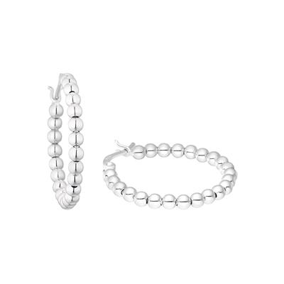 amor - Creolen für Damen, 925 Sterling Silber 1 ct Weiss