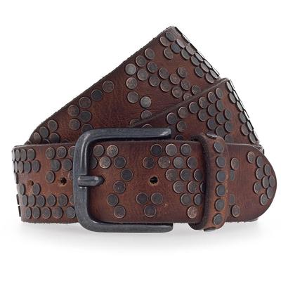 b.belt Nietengürtel Leder 95 cm Braun Damen