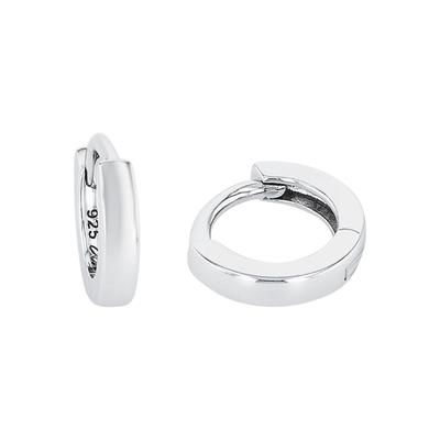 amor - Creolen für Damen und Herren, Unisex, 925 Sterling Silber Ohrringe Weiss