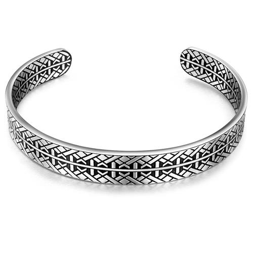 True Rebels - Armband Edelstahl in Silber/Schwarz Herrenschmuck Herren