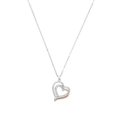 amor - Kette mit Anhänger für Damen, 925 Sterling Silber, Zirkonia synth. Ketten 1 ct Weiss