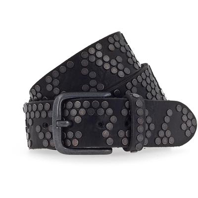 b.belt Nietengürtel Leder 85 cm Schwarz Damen