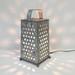De Leon Collections Galvanized Metal Cheese Grater Plug-in Lantern Light in Gray | 9.75 H x 4.5 W x 4.5 D in | Wayfair 22256