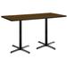 KFI Studios 72" L Breakroom Table & Chair Set Metal in Brown | 42 H x 72 W x 30 D in | Wayfair T3072-B2015-BK-WL-38