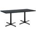 KFI Studios 72" L Breakroom Table & Chair Set Metal in Blue/Black | 29 H x 72 W x 30 D in | Wayfair T3072-B2015-BK-GRN