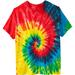 Men's Big & Tall Lightweight Tie-Dye Crewneck Tee by KingSize in Rainbow Tie Dye (Size 7XL)