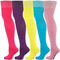 Mysocks Unisex Over The Knee Plain Socks 5 Pairs Plain 03 5-9