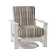 Telescope Casual Leeward Swivel Recliner Patio Chair w/ Cushions Plastic in Gray/White | 39 H x 33 W x 35 D in | Wayfair 869669901