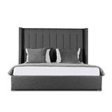 Wade Logan® Austine Low Profile Standard Bed Revolution Performance Fabrics®/Upholstered in Gray/Black | 87 H x 71.5 W x 65 D in | Wayfair