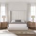 Wade Logan® Austine Low Profile Standard Bed Upholstered/Revolution Performance Fabrics® in White | 87 H x 83.5 W x 77 D in | Wayfair