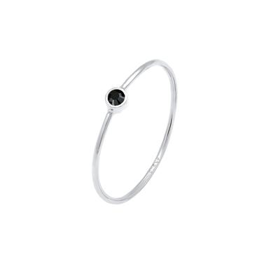 Elli - Stapelring Basic Kristalle 925 Silber Ringe 1 ct Damen