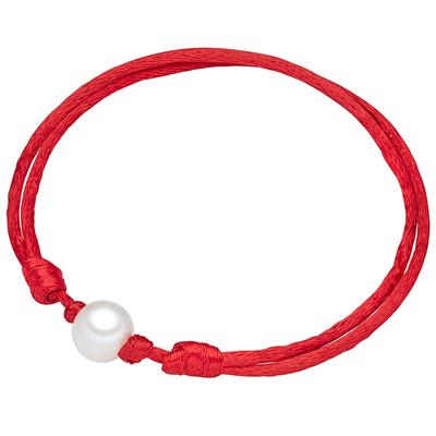 Valero Pearls - Perlen-Armband Satin Süßwasser-Zuchtperle in Rot Armbänder & Armreife 1 ct Damen (34.99 € / 1 ct)