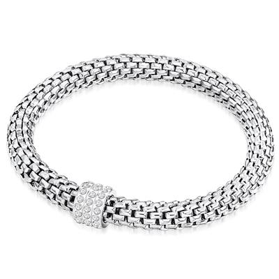 Rafaela Donata - Armband Edelstahl Glas in Silber Armbänder & Armreife 1 ct Damen