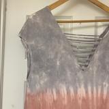 American Eagle Outfitters Tops | Aeo Soft And Sexy Dipped Dyed T Shirt. Size L. | Color: Pink/Purple | Size: L