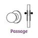 Baldwin Contemporary Passage Door Knob w/ Contemporary Square Rose in Gray | 11.18 H x 5.83 W x 3.62 D in | Wayfair 9BR3522-183