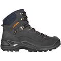 LOWA Herren Multifunktionsstiefel Herren Wanderschuhe Renegade GTX Mid, Größe 46 in Dunkelblau/Orange/Schwarz