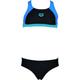 ARENA Mädchen Sport Bikini Ren, Größe 116 in Schwarz/Türkis/Blau