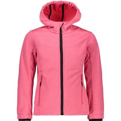 CMP Kinder Funktionsjacke Girls Softshelljacke mit Kapuze, Größe 164 in Pink