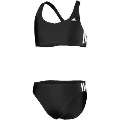 ADIDAS Kinder Bikini 3SA Sporty Bikini, Größe 128 in Schwarz/Weiß